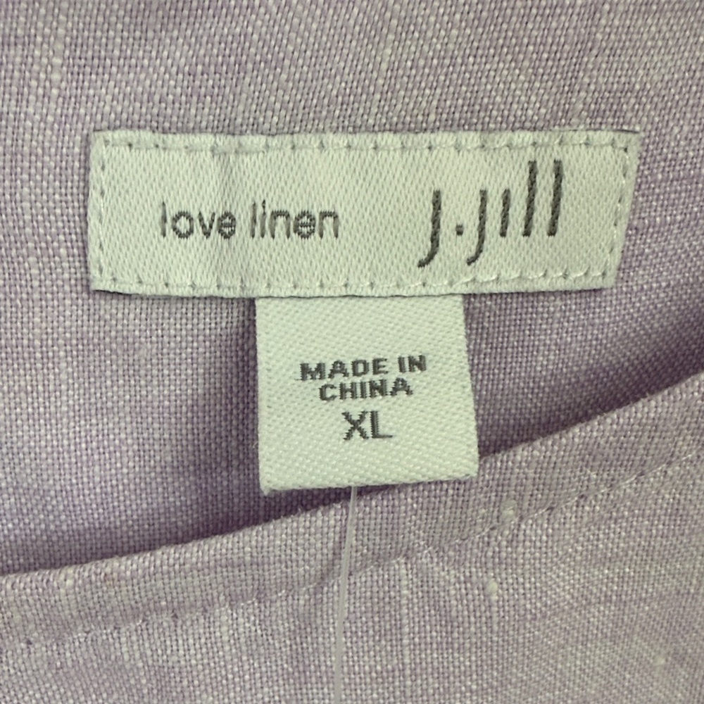 J. Jill Sleeveless Linen Dress in Lavender Size XL. NWT - Picture 2 of 6
